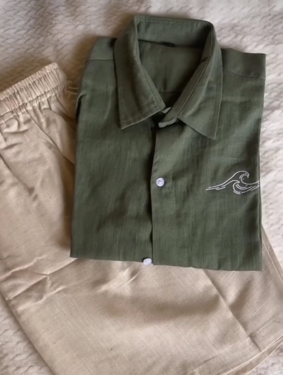 Linen Tshirt short sleeve and short