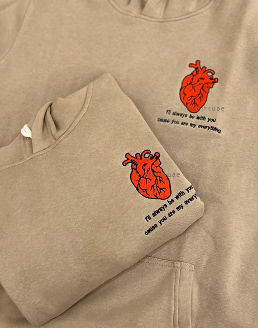 Red heart , Embroidered design