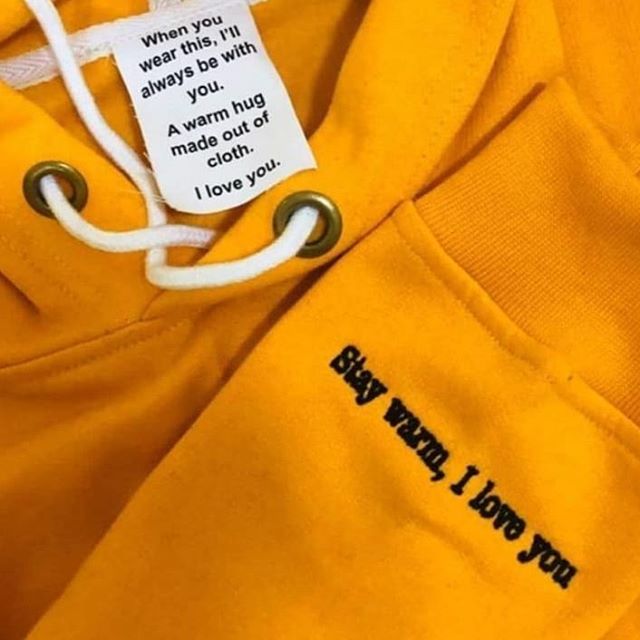 Stay warm i Love you - Embroidery / and Tag