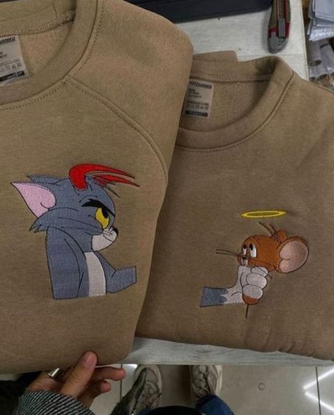 Tom and jerry - embroidery